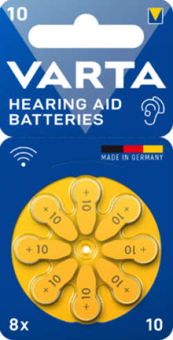 БАТЕРИИ ЗА СЛУХОВ АПАРАТ VARTA 10-BLI-8
