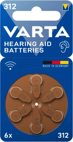 БАТЕРИИ ЗА СЛУХОВ АПАРАТ VARTA 312-BLI-6