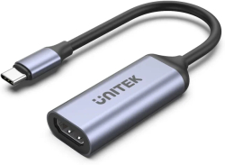 Кабел/адаптер Unitek Adapter USB-C M - HDMI 2.1 F - 8K, 120Hz, Aluminium - V1416B