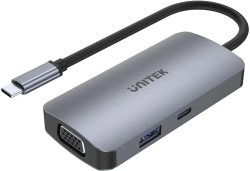 Докинг станция Unitek Docking Station Type-C 5-in-1 - u HUB P5 Trio D1051A - USB-C PD100W x 1, HDMI x 2, VGA