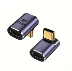 Кабел/адаптер Adapter USB C-C, M-F, Angled, 40Gbps QC100W 776304