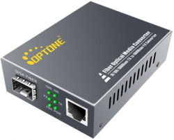 Медия конвертор Optone OPT-2200A, 10-100-1000Mbps RJ45 към 1000Mbps SFP слот