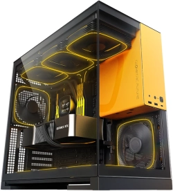 Geometric Future кутия Case EATX - Model 5 Black-Yellow - 5 x 140 mm aRGB fans included