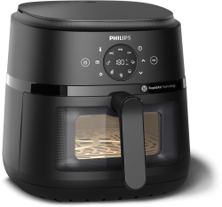 PHILIPS Airfryer, серия 2000 - 6.2 литра вместимост, с технология RapidAir, Лесен за използване сензорен екран с 9 функции