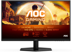 Монитор Геймърски AOC 27G42E, 27', Gaming monitor, Fast IPS panel, AG, 16:9, FHD 1920x1080, 0.5ms