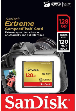 SD/флаш карта Карта памет SANDISK  Extreme CompactFlash Memory Card 128Gb