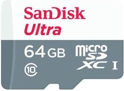 SD/флаш карта Карта памет SANDISK Ultra microSDXC UHS-I, 64GB, Class 10, 100Mb-s