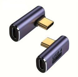 Кабел/адаптер Adapter USB C-C, M-F, Angled, 40Gbps QC100W 962218