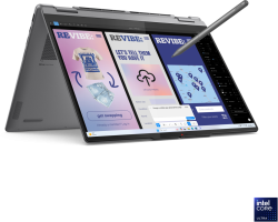 Лаптоп LENOVO Yoga 7 2-in-1 Intel Core Ultra 5 226V 14inch WUXGA OLED 400N Touch HDR 16GB DDR5 512GB PCIe W11H Luna Grey