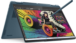 Лаптоп LENOVO Yoga 7 2-in-1, AMD Ryzen AI 7 350, 1 TB M.2 NVMe SSD, 32 GB LPDDR5X, 14" (2880 x 1800),