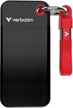 Хард диск / SSD Verbatim Pocket SSD USB 3.2 Gen 2 1TB Black-Red