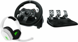 Мултимедиен продукт Logitech G920 Driving Force Racing Wheel - Black, Astro A10, PS5-PS4 - White