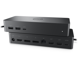 Докинг станция Dell Universal Dock UD22, USB Type-C, HDMI, RJ-45, USB 3.2, DP, LED индикатор, 130W, Черен
