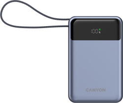 Принадлежност за смартфон CANYON power bank OnPower 600 built-in cable 20000 mAh PD65W Dark Grey
