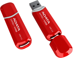 ADATA UV150, 64 GB, USB 3.2, До 100 MB/s, Червен