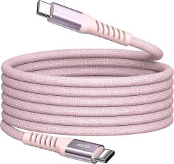 Кабел/адаптер Verbatim Sync & Charge USB-C to USB-C 60W Magnetic 120 cm - Pink