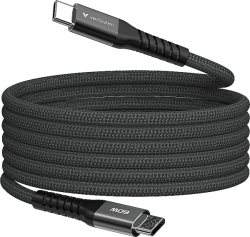 Кабел/адаптер Verbatim Sync & Charge USB-C to USB-C 60W Magnetic 120 cm - Black