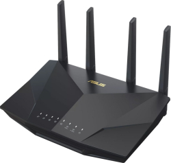 Безжичен рутер Asus Wireless Router, RT-AX5400, AX5400, Dual-Band, Tri-Core 1.5GHz CPU, 256MB-512MB Flash-RAM, Gigabit, Black
