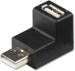 LINDY LNY-71221 :: L-адаптер, USB 2.0, M-F, 90°