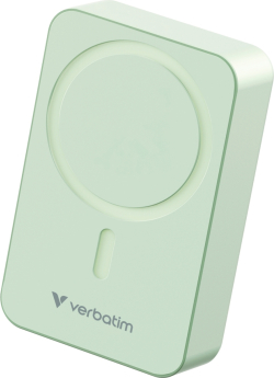 Външна батерия Verbatim Charge 'n' Go Essentials Power Bank Magnetic Wireless 20000mAh Green