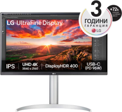 Монитор LG 27UP850K-W, 27" UltraFine UHD, IPS 4K , 5ms, 1200:1, 400cd-m2, 3840 x 2160