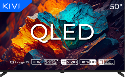 Телевизор TV KIVI 50U720QB 50'' QLED 4K Google TV, Dolby Audio, Max Vivid, HDMI 2.1