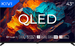 Телевизор TV KIVI 43U720QB 43'' QLED 4K Google TV, Dolby Audio, Max Vivid, HDMI 2.1