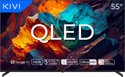 Телевизор TV KIVI 55U720QB 55'' QLED 4K Google TV, Dolby Audio, Max Vivid, HDMI 2.1