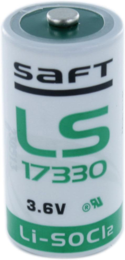 Батерия Литиево тионил хлоридна батерия 3,6V 2,1Ah  2-3A  LS17330-STD-с пъпка- SAFT