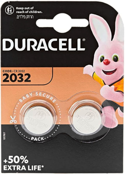 Бутонна батерия литиева GP CR2032 3V  2 бр. в блистер DURACELL
