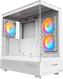 Montech кутия Case ATX - XR (W) - 3 x 120 mm ARGB Fans, USB-C, White