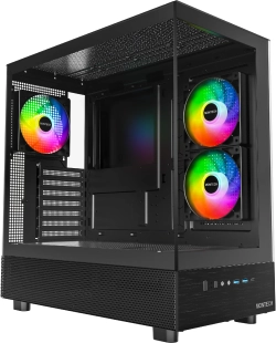 Montech кутия Case ATX - XR (B) - 3 x 120 mm ARGB Fans, USB-C, Black