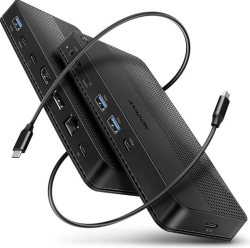 Докинг станция HMC-U4 USB4 dock, 3x USB-A, 2x USB-C, HDMI & DP 8K-30Hz, RJ-45, SD-mSD, audio, PD