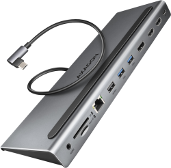 USB Хъб Axagon Multiport USB-C 5Gbps TRIPLE 4K DISPLAY hub HMC-4KX3