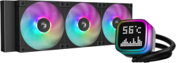 Водно охлаждане DeepCool LP360, 360mm CPU Liquid Cooler, 3x120mm ARGB PWM Fans, Dot-matrix Screen, Anti-Leak Technology, Черен