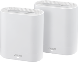 Безжични WiFi Mesh системa ASUS ExpertWiFi EBM68, Tri-Band, WiFi 6 Mesh System (2 pack), Бяла; 90IG07V0-MO3A40