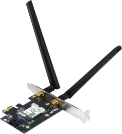 WiFi безжична карта/адаптер Asus PCI-E Adapter, PCE-AXE5400, AXE5400, Tri-Band, Bluetooth 5.2, WPA3, OFDMA