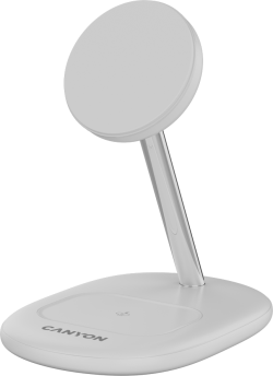 Принадлежност за смартфон CANYON wireless charger WCS-205 15W Qi2 2in1 w-o adapter White
