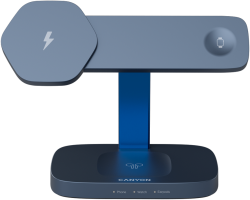 Принадлежност за смартфон CANYON Wireless Charging Station Hexagon 310 3in1 DarkGrey-Blue
