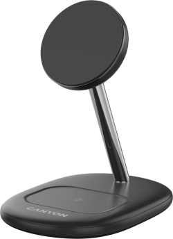 Принадлежност за смартфон CANYON wireless charger WCS-205 15W Qi2 2in1 w-o adapter Black