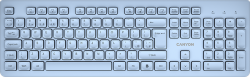 Клавиатура CANYON keyboard HKB-W01 UK-US AAA Wireless Blue
