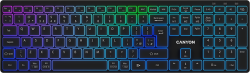 Клавиатура Геймърска CANYON keyboard HKB-W11 UK-US RGB Dual Mode Wireless Черна