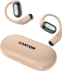 Слушалки CANYON headset OnFlow 12 OWS ENC Beige