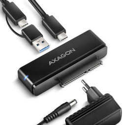 Кабел/адаптер USB3.2 C-A to SATA 3 adapter, 10Gbs, Axagon ADSA-FPX
