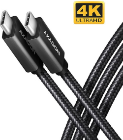Кабел/адаптер AXAGON BUCM32-CM05AB, Кабел USB3 C-C, M-M, 4K, 0.5m