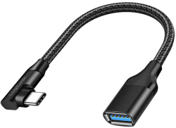 Кабел/адаптер Logilink CU0100, кабел USB3.2 C-A, M-F, OTG, 20 см