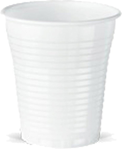  Пластмасови чаши, бели, 80 ml, 100 броя