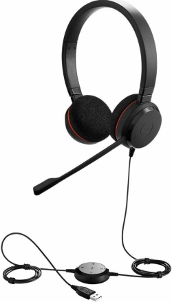 Слушалки Jabra EVOLVE 20 MS, NC, USB-C/A стерео слушалки
