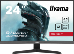 Монитор Геймърски IIYAMA GC2480HSU-B1, Curved Gaming Monitor, 1500R, VA panel, 16:9, FHD 1920x1080, 180Hz, 300 cd/m2, 2x HDMI, DP, 2x USB