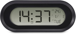 HAMA Дигитален будилник Samos, LCD, черен